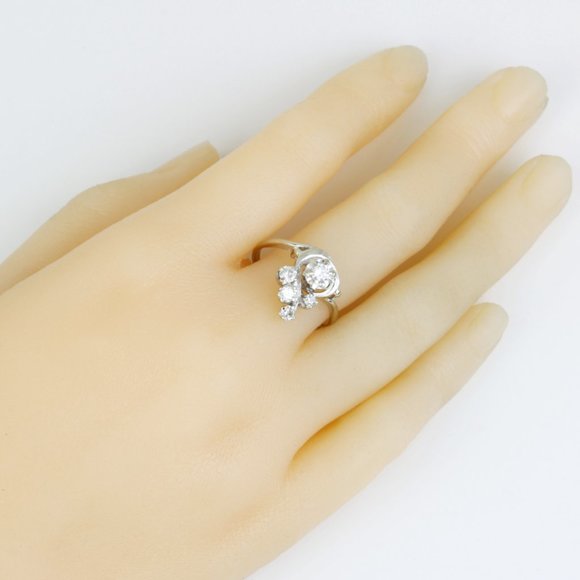 14K White Gold Vintage Diamond Ring by Gothic - Picture 7 of 7